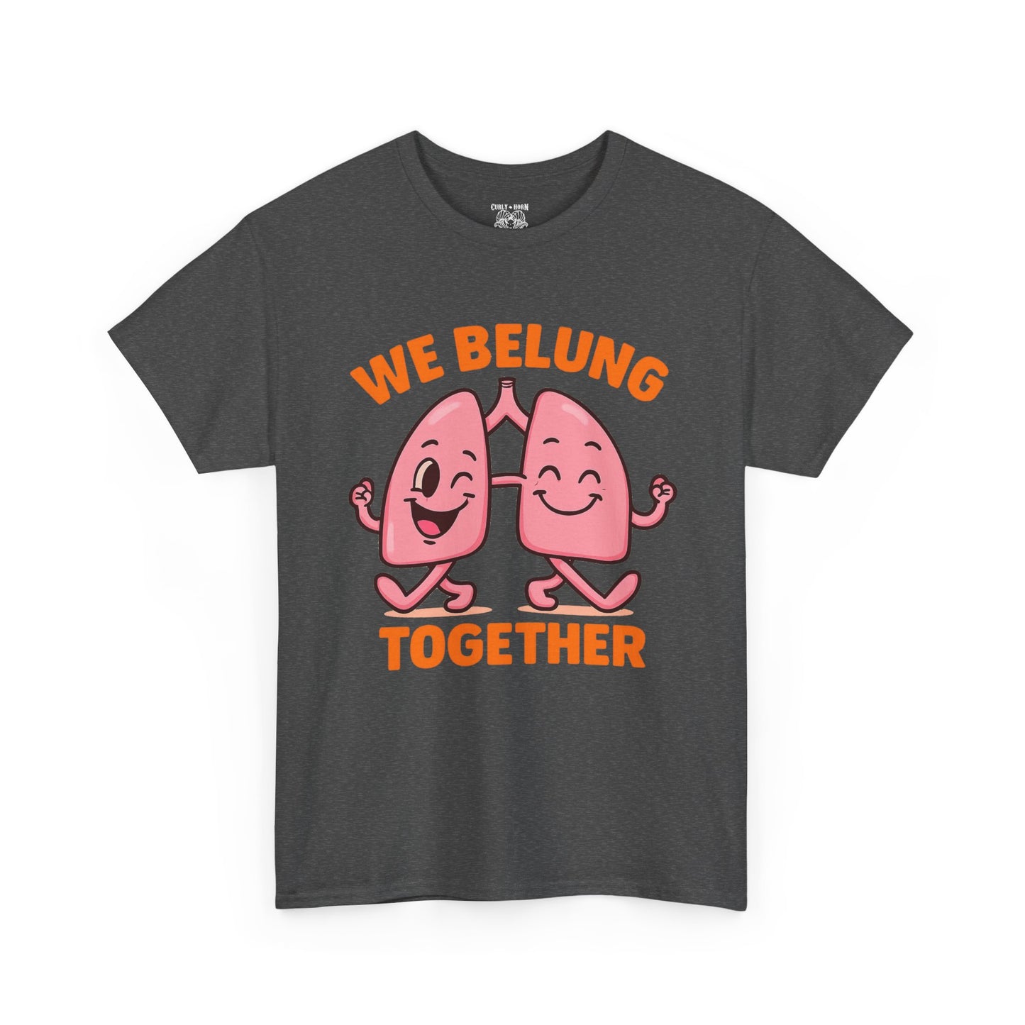 We Belung Together Unisex Heavy Cotton Tee, Fun Graphic T-Shirt, Couples Matching Clothes, Friendship Gift, Comfortable Casual Wear