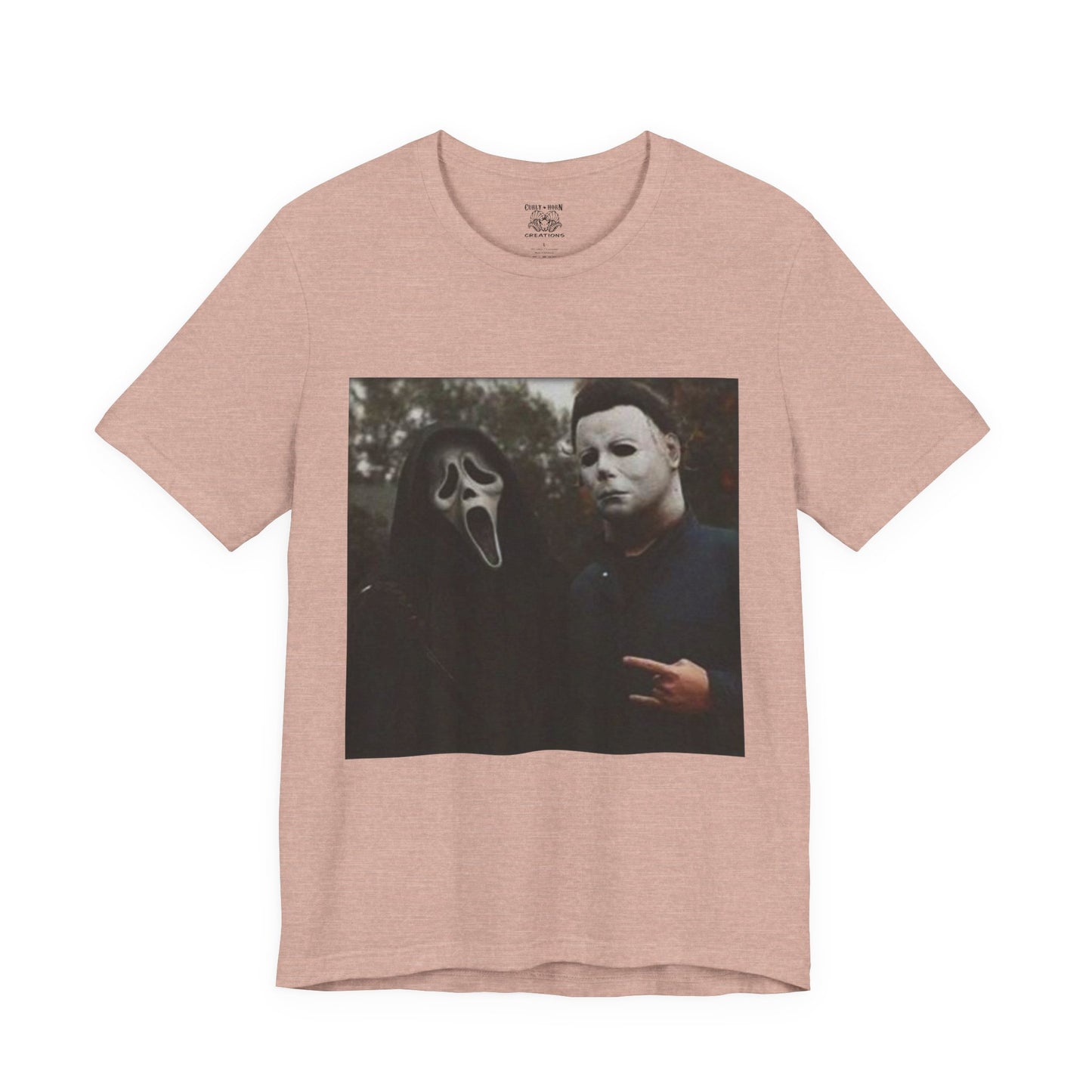 Horror Movie Graphic Tee, Unisex Jersey Short Sleeve Tee, Halloween Costume Shirt, Scary Movie Fan Apparel, Spooky Themed Tee