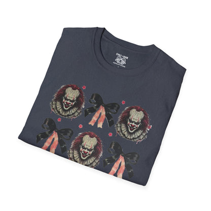 Creepy Clown Graphic T-Shirt for Horror Fans, Perfect for Halloween or Everyday Wear, Gifts for Movie Lovers