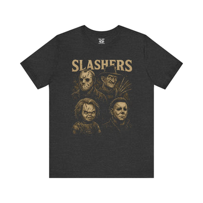 Horror Movie Graphic Tee, Unisex Short Sleeve Shirt, Halloween Costume Shirt, Slashers Theme Apparel, Horror Fan Gift