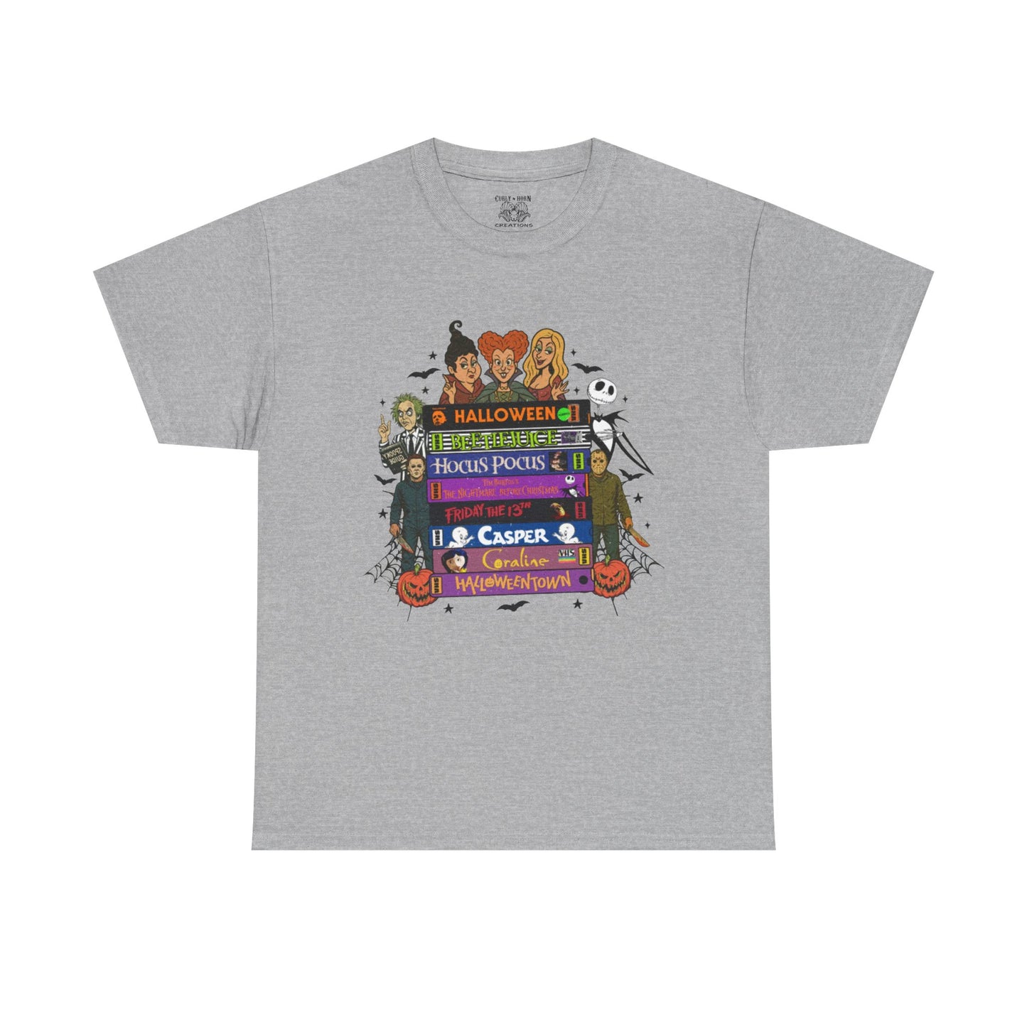 Halloween Themed Unisex Heavy Cotton Tee, Graphic Tee, Book Lovers Gift, Spooky Season Apparel, Fall Fashion, Costume Replacement