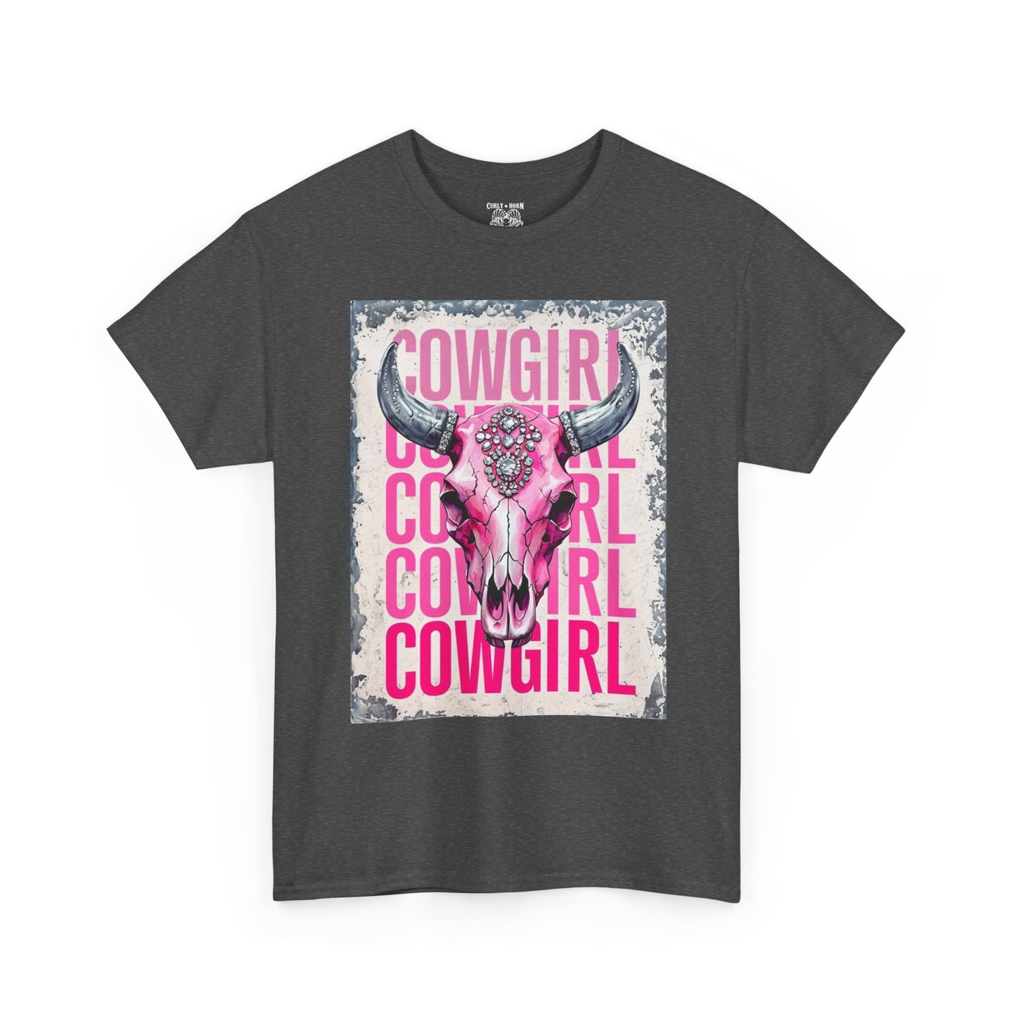 Cowgirl Vibes Unisex Heavy Cotton Tee, Country Style Shirt, Western Graphic T-Shirt, Gift for Cowgirls, Rodeo Apparel, Boho Fashion