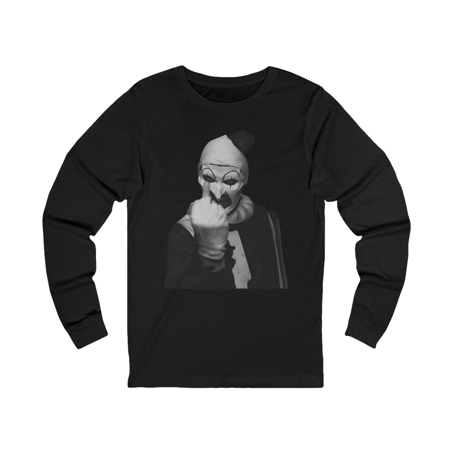 Art the Clown Graphic Long Sleeve Tee | Unisex Jersey Shirt, Halloween Costume, Quirky Gift, Casual Wear, Clown Lovers Tee