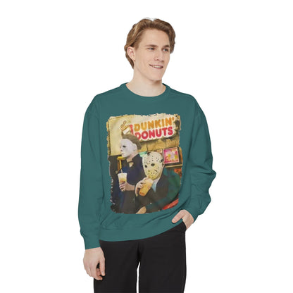 Funny Sweatshirt with Horror Movie Theme, Unisex Garment-Dyed Top, Perfect for Halloween, Gift for Movie Lovers, Cozy Casual Wear, [...]