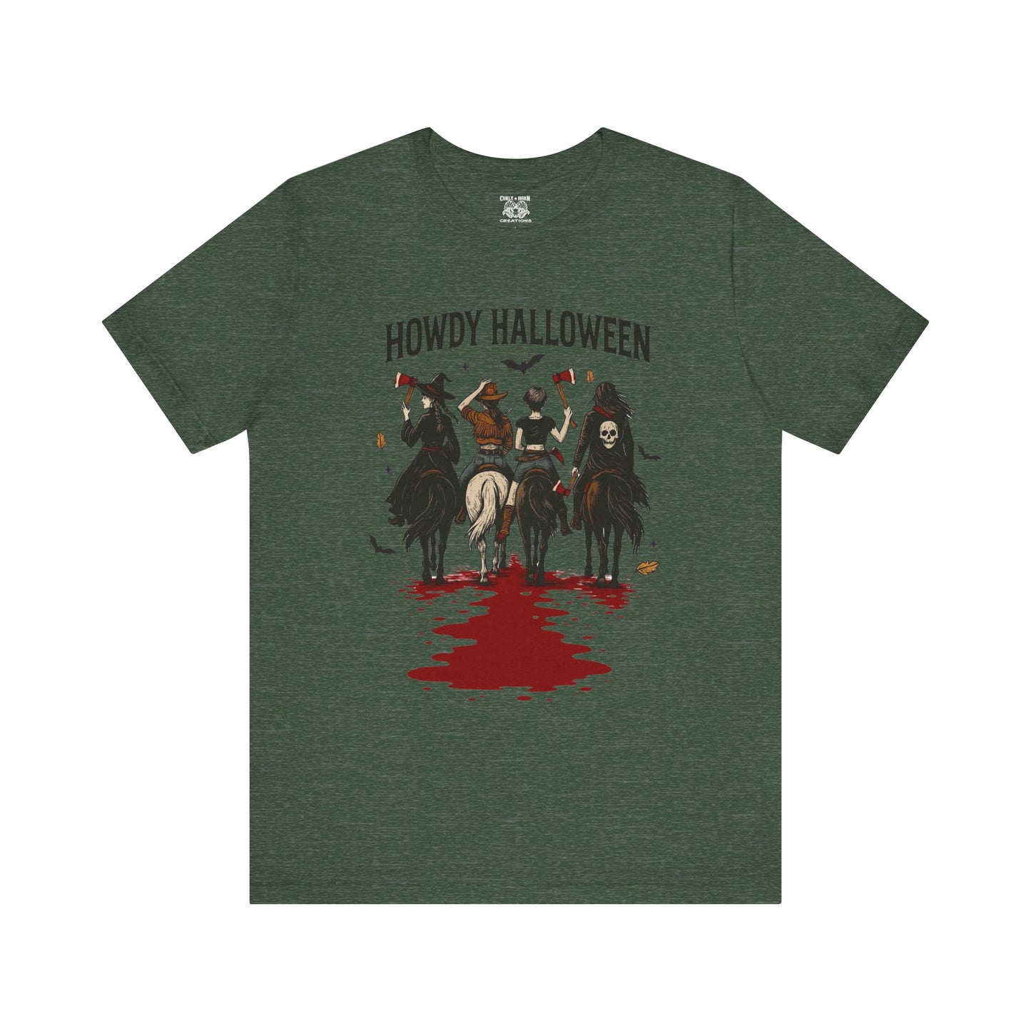 Howdy Halloween Unisex Tee, Spooky Graphic T-Shirt, Fall Festival Shirt, Halloween Costume Top, Casual Fall Wear