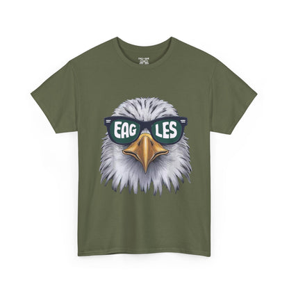 Eagle Sunglasses Tee, Unisex Cotton T-Shirt for Eagle Fans, Perfect for Sports Events, Casual Wear, Gift, Outdoor Adventures