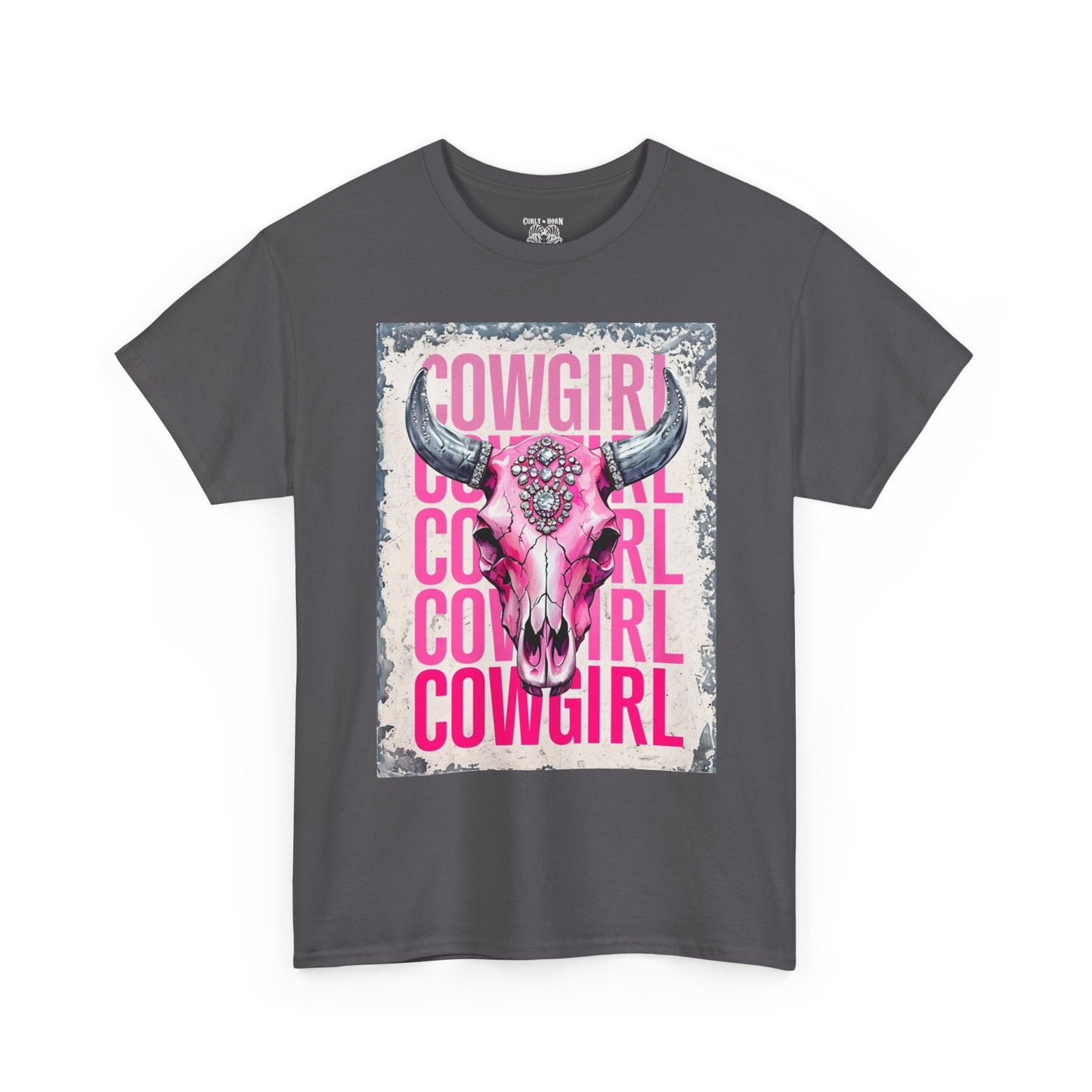 Cowgirl Vibes Unisex Heavy Cotton Tee, Country Style Shirt, Western Graphic T-Shirt, Gift for Cowgirls, Rodeo Apparel, Boho Fashion