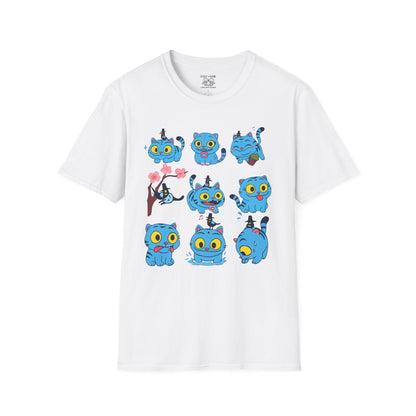Derpy Cat Graphic T-Shirt, Softstyle Tee, Unisex Shirt for Cat Lovers, Gift for Pet Owners, Fun Casual Wear
