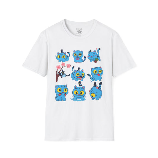 Derpy Cat Graphic T-Shirt, Softstyle Tee, Unisex Shirt for Cat Lovers, Gift for Pet Owners, Fun Casual Wear