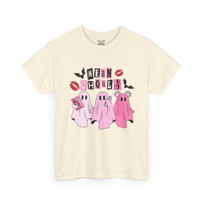 Mean Ghouls Unisex Heavy Cotton Tee, Halloween Shirt, Spooky Ghost Tee, Cute Ghost T-Shirt, Casual Fall Outfit, Fun Halloween Apparel