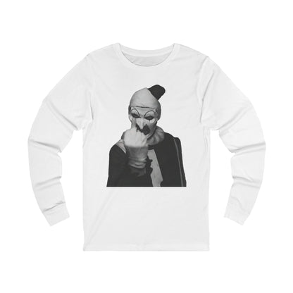 Art the Clown Graphic Long Sleeve Tee | Unisex Jersey Shirt, Halloween Costume, Quirky Gift, Casual Wear, Clown Lovers Tee
