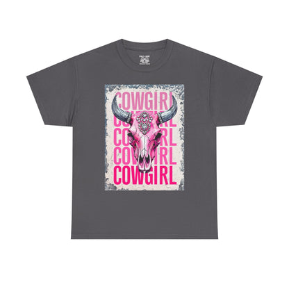 Cowgirl Vibes Unisex Heavy Cotton Tee, Country Style Shirt, Western Graphic T-Shirt, Gift for Cowgirls, Rodeo Apparel, Boho Fashion