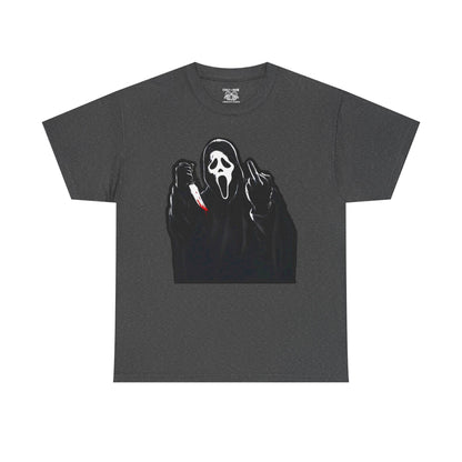 Scream-Inspired Unisex Heavy Cotton Tee | Halloween T-Shirt, Graphic Tee, Horror Movie Merch, Gift for Fans, Casual Wear