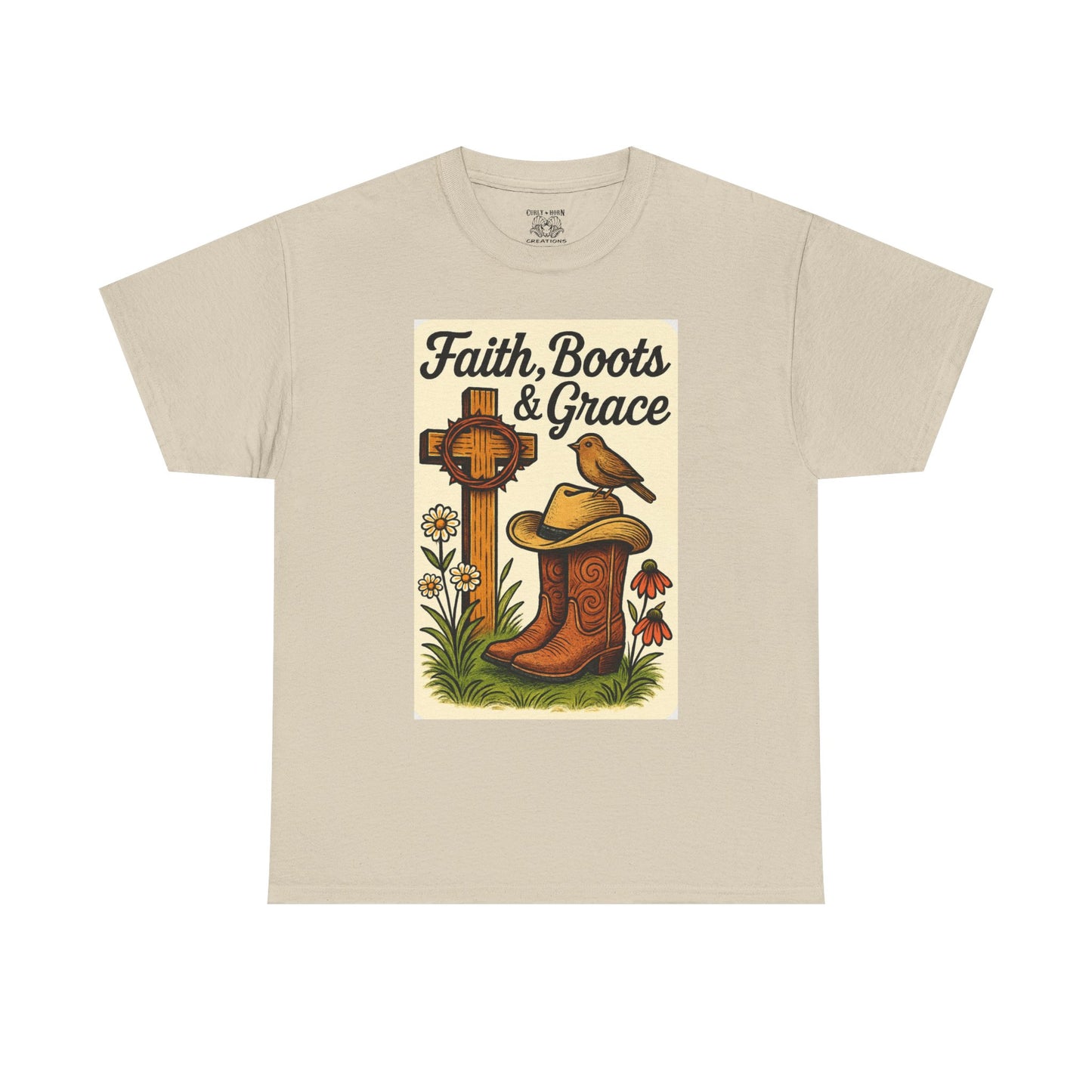 Faith, Boots & Grace Unisex Tee - Country Style, Inspirational Gift, Western Fashion, Outdoor Wear, Everyday Comfort