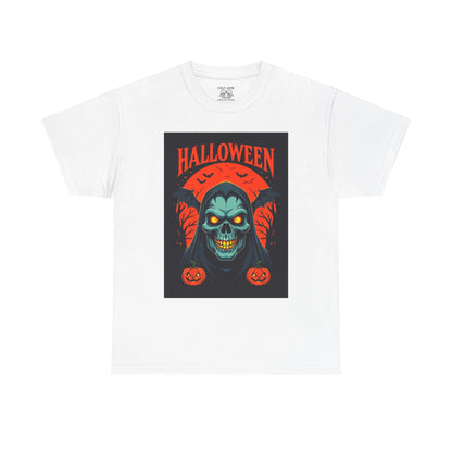 Halloween Graphic Tee, Spooky Unisex Heavy Cotton Shirt, Halloween Costume, Fall Festivities Wear, Trick or Treat Apparel