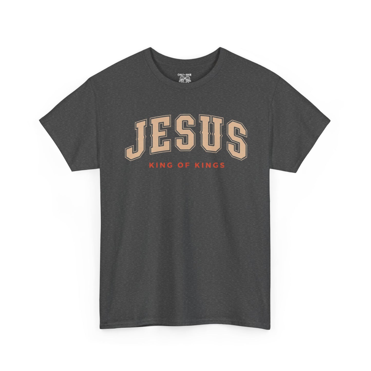 Jesus King of Kings Tee, Christian Apparel, Religious Gift, Faith-Based Shirt, Unisex Cotton Tee, Inspirational Fashion