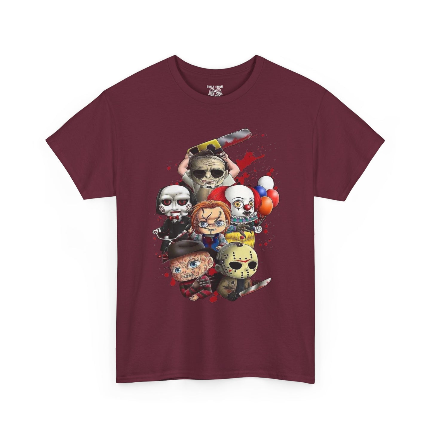 Horror Movie Character Tee, Cute and Creepy Design