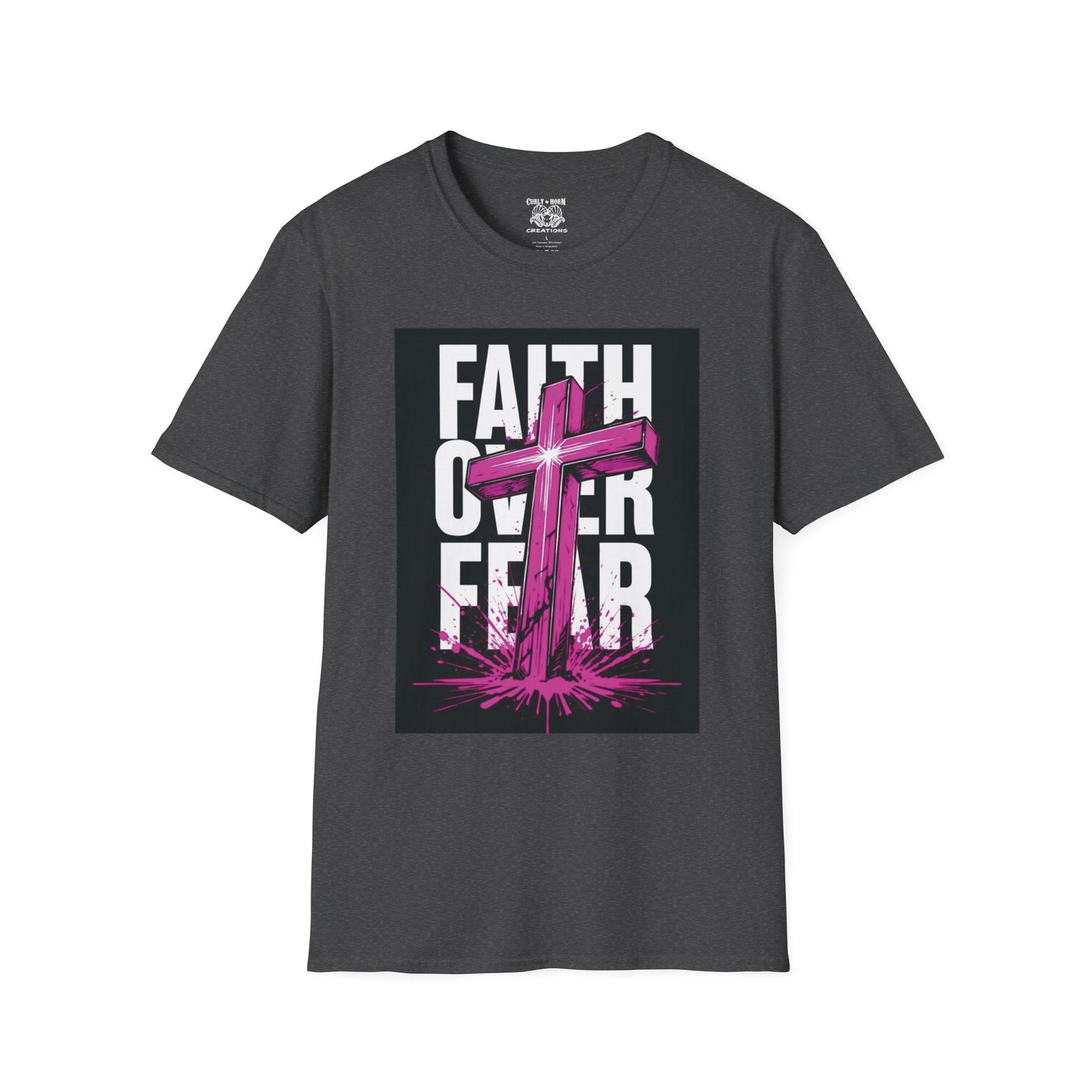Faith Over Fear Inspirational T-Shirt, Unisex Tee, Spiritual Gift, Christian Apparel, Motivational Graphic Shirt