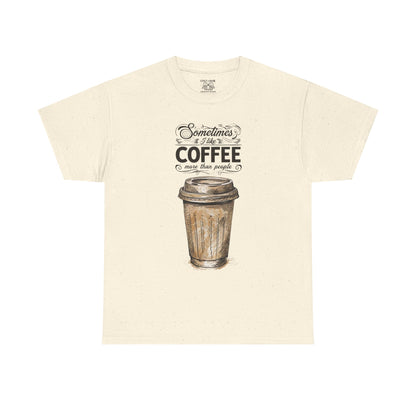 Funny Coffee Lover Tee, Unisex Heavy Cotton Shirt, Gift for Coffee Lovers, Coffee Lover Gift, Casual Everyday Wear