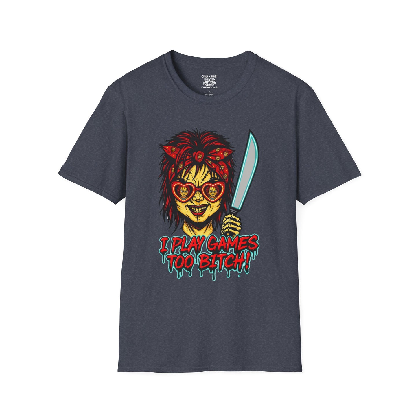 Retro Chucky Horror Game T-Shirt, Gamer Apparel, Unique Gift for Gamers, Halloween Costume, Playful Casual Wear