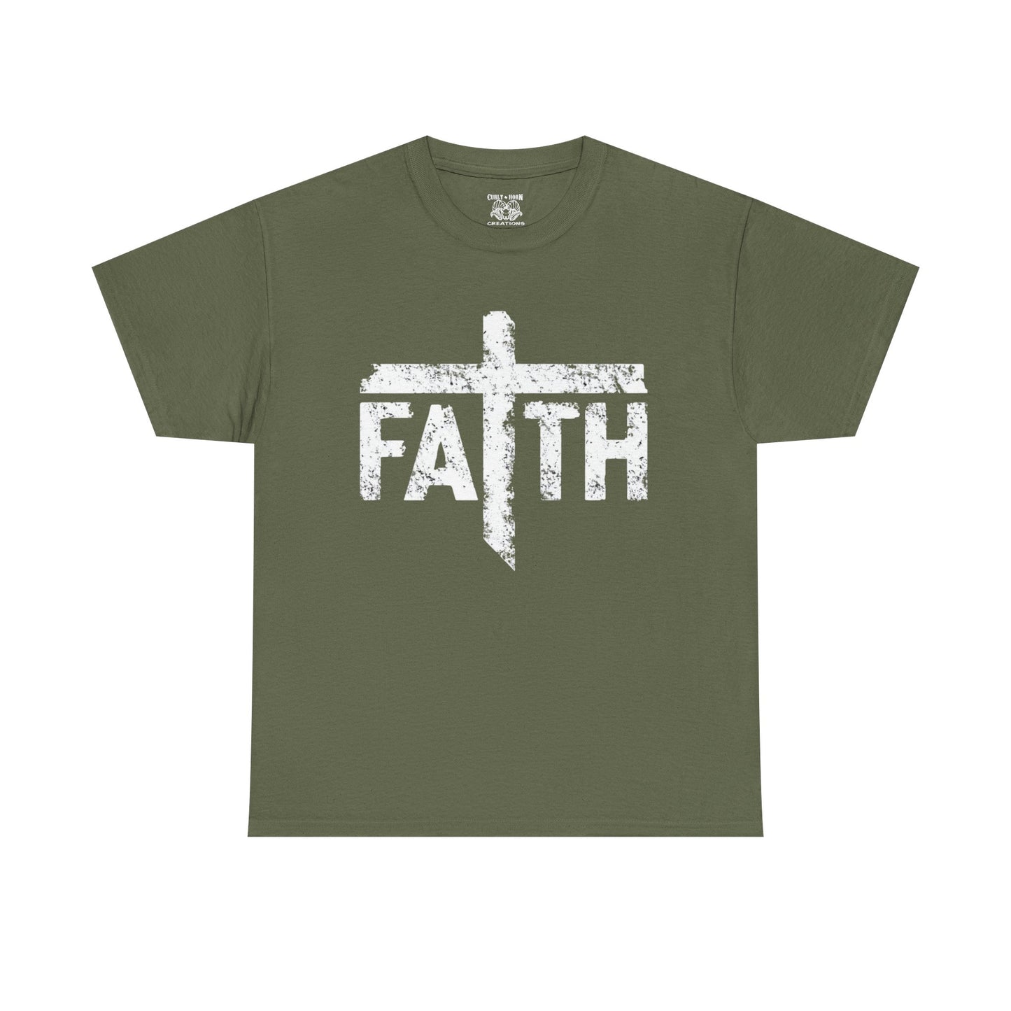 Faith Unisex Heavy Cotton Tee - Inspirational T-Shirt, Casual Wear, Spiritual Gift, Church Apparel, Faith-Based Fashion