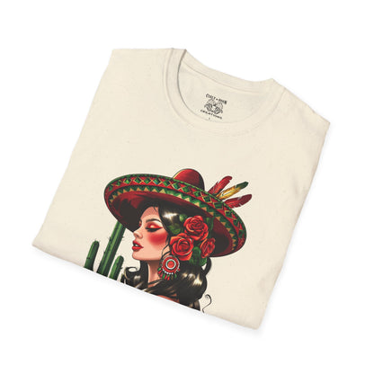 Mexican Woman Design Unisex T-Shirt, Celebrate Mexican Culture, Great for Festivals, Cinco de Mayo, Gift for Her