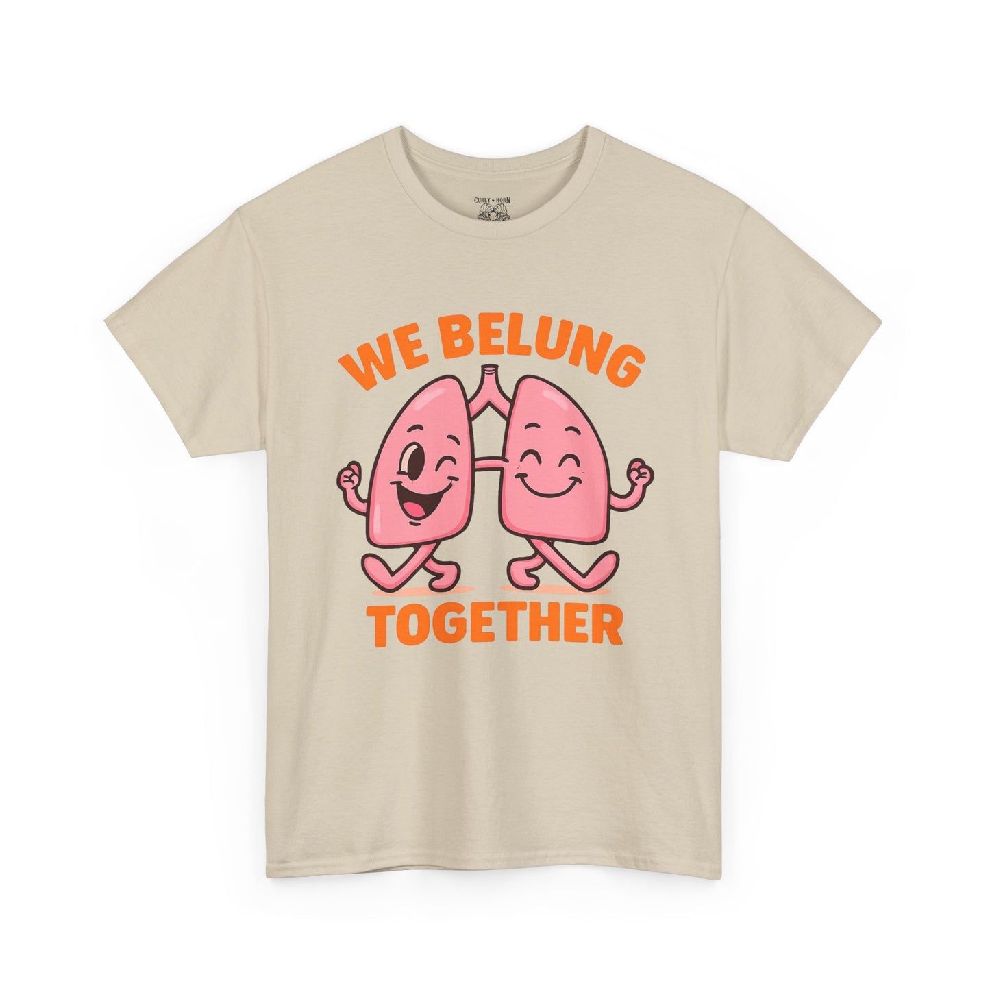 We Belung Together Unisex Heavy Cotton Tee, Fun Graphic T-Shirt, Couples Matching Clothes, Friendship Gift, Comfortable Casual Wear