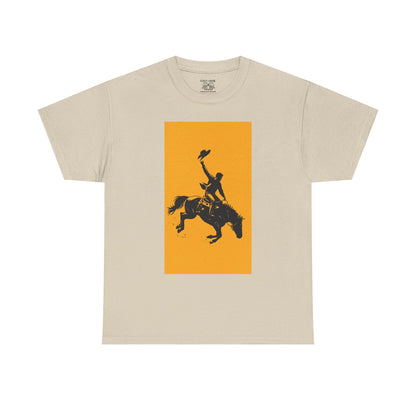 Cowboy Riding Tee | Unisex Heavy Cotton Tee, Western Shirt, Ranch Apparel, Gift for Horse Lovers, Rodeo T-Shirt
