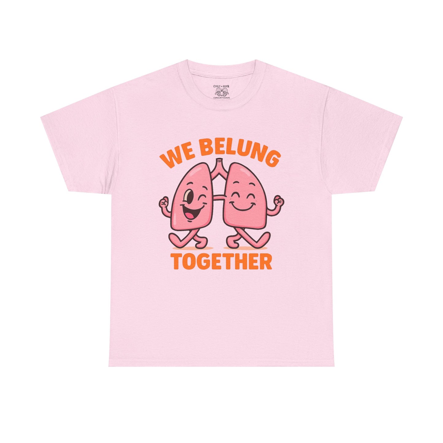 We Belung Together Unisex Heavy Cotton Tee, Fun Graphic T-Shirt, Couples Matching Clothes, Friendship Gift, Comfortable Casual Wear