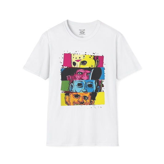 Retro Horror Friends Graphic T-Shirt, Unisex Tee, Vintage Style Apparel, Gift for Fans, Casual Wear