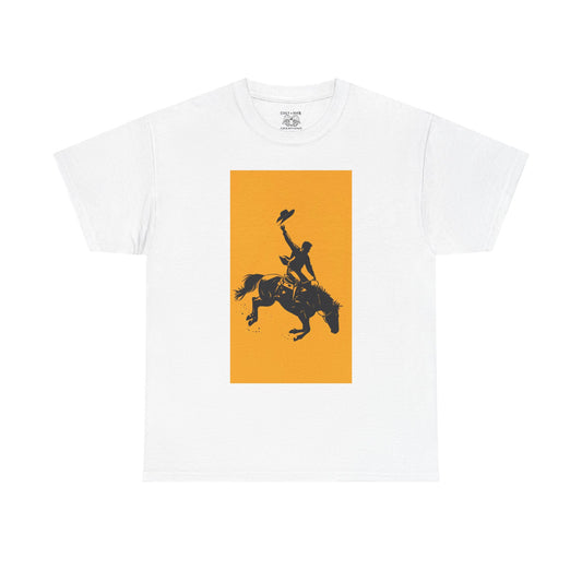 Cowboy Riding Tee | Unisex Heavy Cotton Tee, Western Shirt, Ranch Apparel, Gift for Horse Lovers, Rodeo T-Shirt