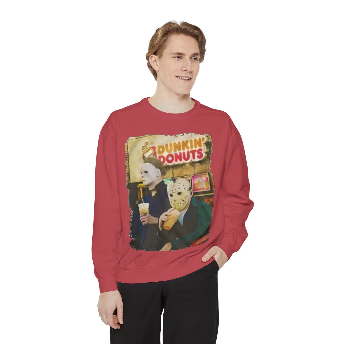 Funny Sweatshirt with Horror Movie Theme, Unisex Garment-Dyed Top, Perfect for Halloween, Gift for Movie Lovers, Cozy Casual Wear, [...]