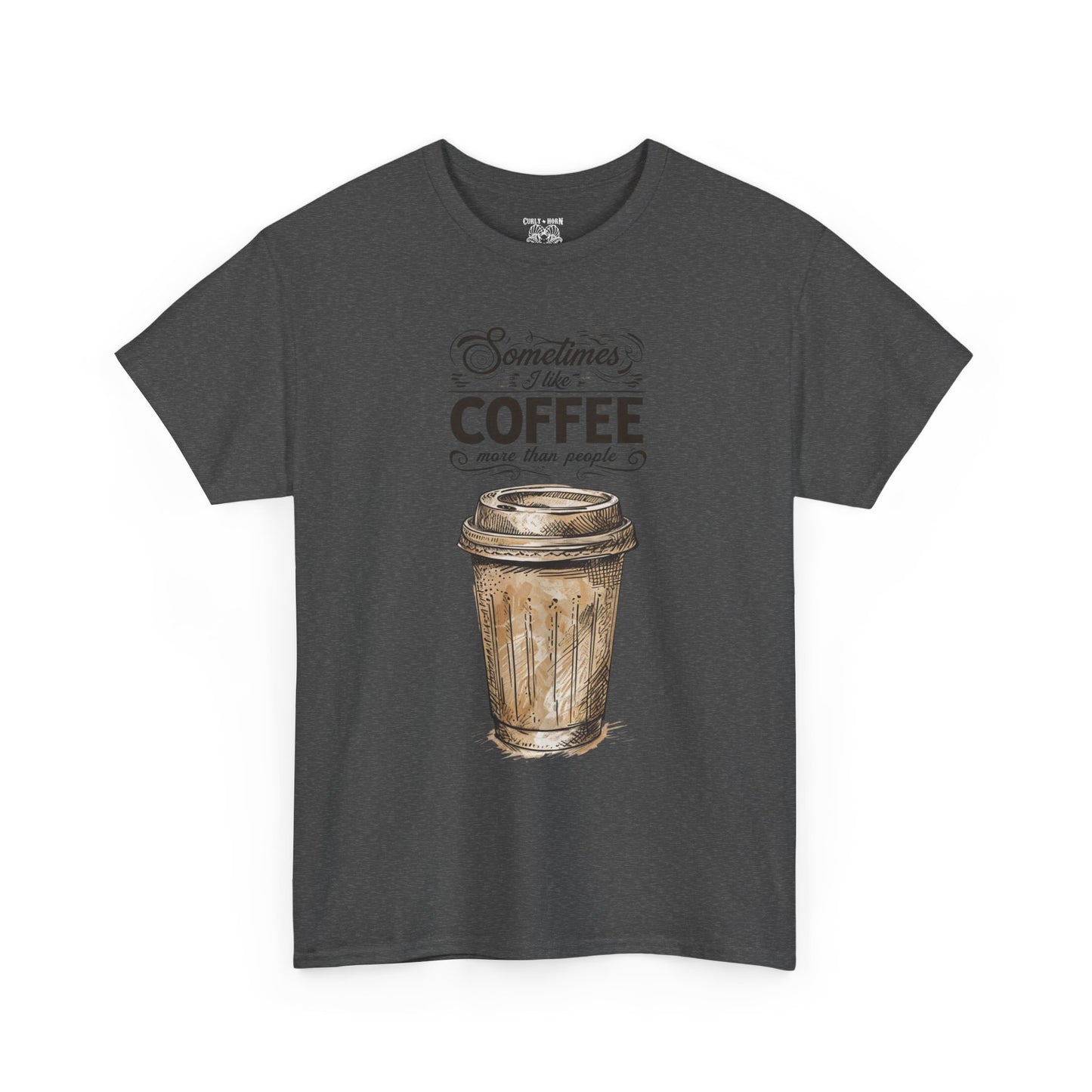 Funny Coffee Lover Tee, Unisex Heavy Cotton Shirt, Gift for Coffee Lovers, Coffee Lover Gift, Casual Everyday Wear