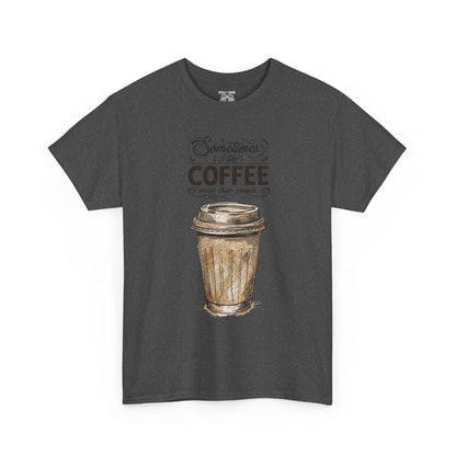 Funny Coffee Lover Tee, Unisex Heavy Cotton Shirt, Gift for Coffee Lovers, Coffee Lover Gift, Casual Everyday Wear