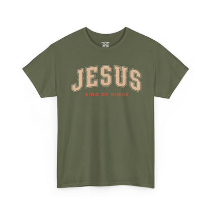 Jesus King of Kings Tee, Christian Apparel, Religious Gift, Faith-Based Shirt, Unisex Cotton Tee, Inspirational Fashion