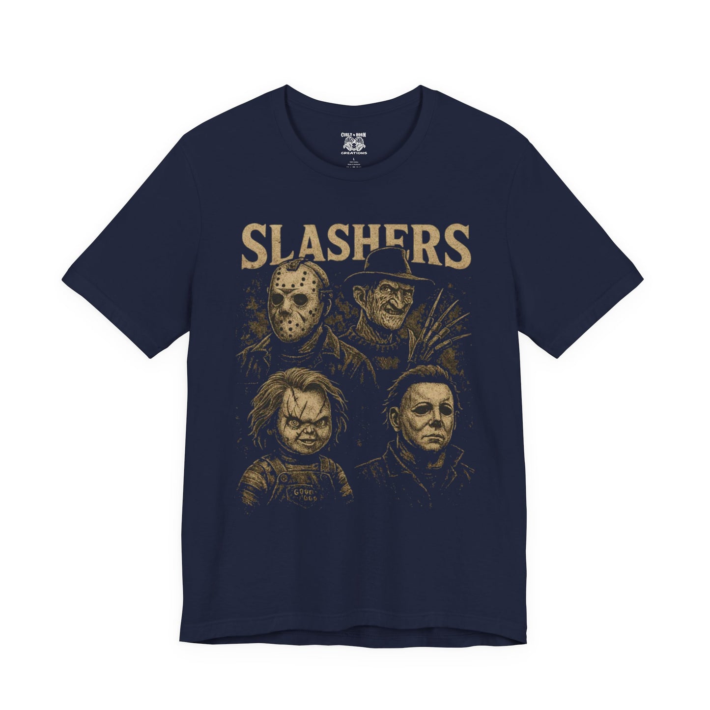 Horror Movie Graphic Tee, Unisex Short Sleeve Shirt, Halloween Costume Shirt, Slashers Theme Apparel, Horror Fan Gift