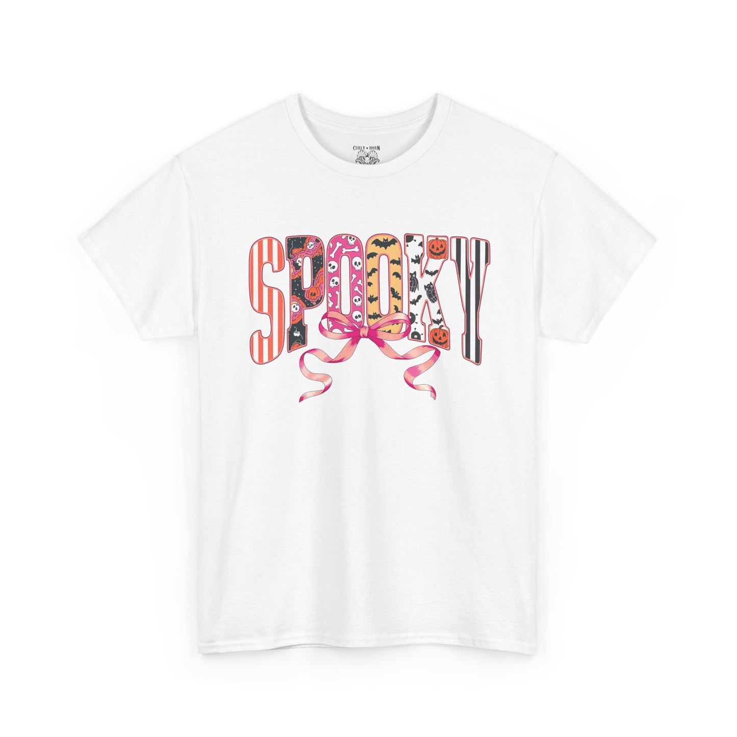 Spooky Unisex Heavy Cotton Tee - Halloween Shirt, Graphic T-Shirt, Soft Cotton Apparel, Festival Wear, Fall Fashion
