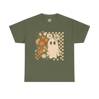 Vintage Ghost Flower Tee, Casual Tee, Unisex T-Shirt, Graphic Tee, Vintage Style Shirt, Unique Gift Idea
