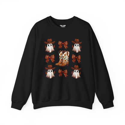 Ghostly Cowboy Crewneck Sweatshirt | Halloween, Fall Fashion, Cozy Gift, Trendy Sweater, Unisex Apparel