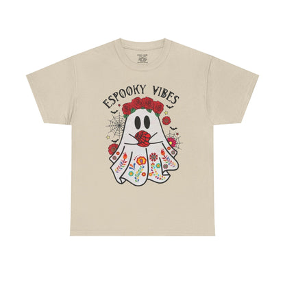 Unisex Heavy Cotton Tee - 'Espooky Vibes' Halloween Shirt, Casual Halloween Tee, Spooky Season Apparel, Halloween Party Outfit, Ghost [...]