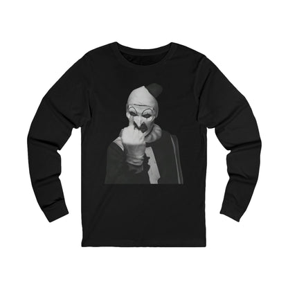 Art the Clown Graphic Long Sleeve Tee | Unisex Jersey Shirt, Halloween Costume, Quirky Gift, Casual Wear, Clown Lovers Tee