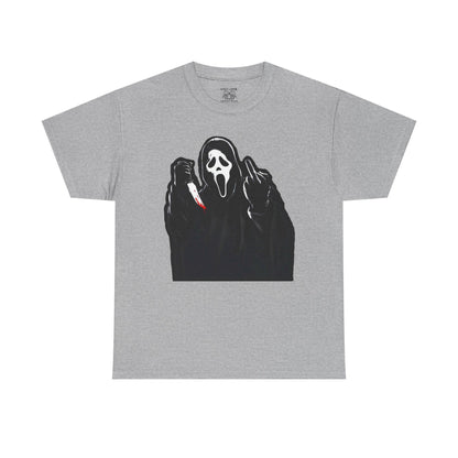 Scream-Inspired Unisex Heavy Cotton Tee | Halloween T-Shirt, Graphic Tee, Horror Movie Merch, Gift for Fans, Casual Wear