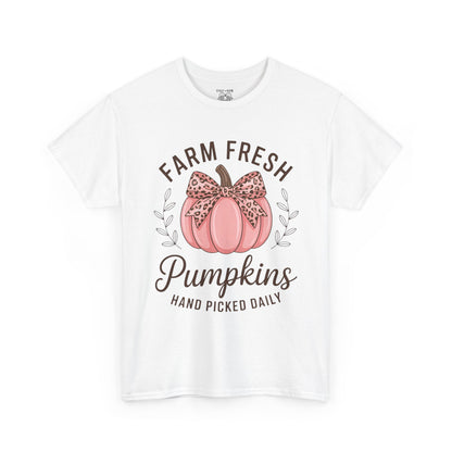 Farm Fresh Pumpkins Unisex T-Shirt, Fall Apparel, Pumpkin Spice Shirt, Autumn Tee, Halloween Gift, Cozy Fall Clothing