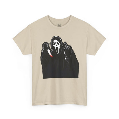Scream-Inspired Unisex Heavy Cotton Tee | Halloween T-Shirt, Graphic Tee, Horror Movie Merch, Gift for Fans, Casual Wear