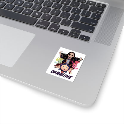 Coraline Kiss-Cut Stickers, Whimsical Cartoon Decals, Perfect for Kids and Fans, Ideal for Parties, Gifts, Scrapbooking, Laptop Décor