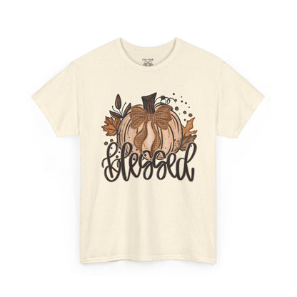 Blessed Pumpkin Tee - Fall Apparel, Thanksgiving Shirt, Autumn Outfit, Gift for Her, Cute Layering Tee