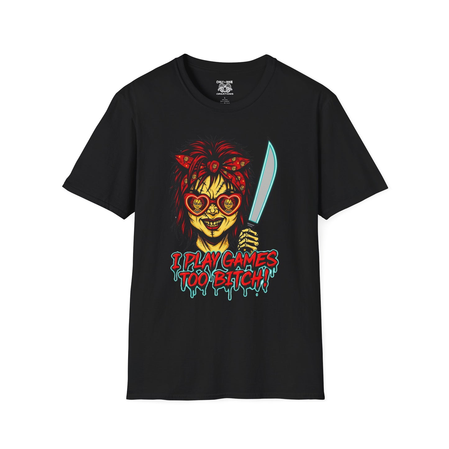 Retro Chucky Horror Game T-Shirt, Gamer Apparel, Unique Gift for Gamers, Halloween Costume, Playful Casual Wear