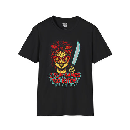 Retro Chucky Horror Game T-Shirt, Gamer Apparel, Unique Gift for Gamers, Halloween Costume, Playful Casual Wear
