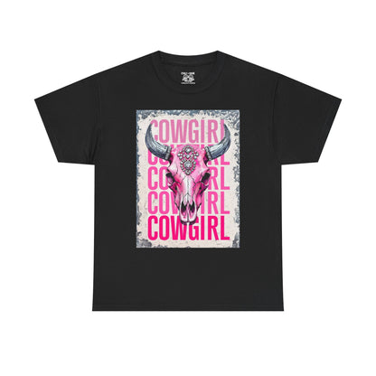 Cowgirl Vibes Unisex Heavy Cotton Tee, Country Style Shirt, Western Graphic T-Shirt, Gift for Cowgirls, Rodeo Apparel, Boho Fashion