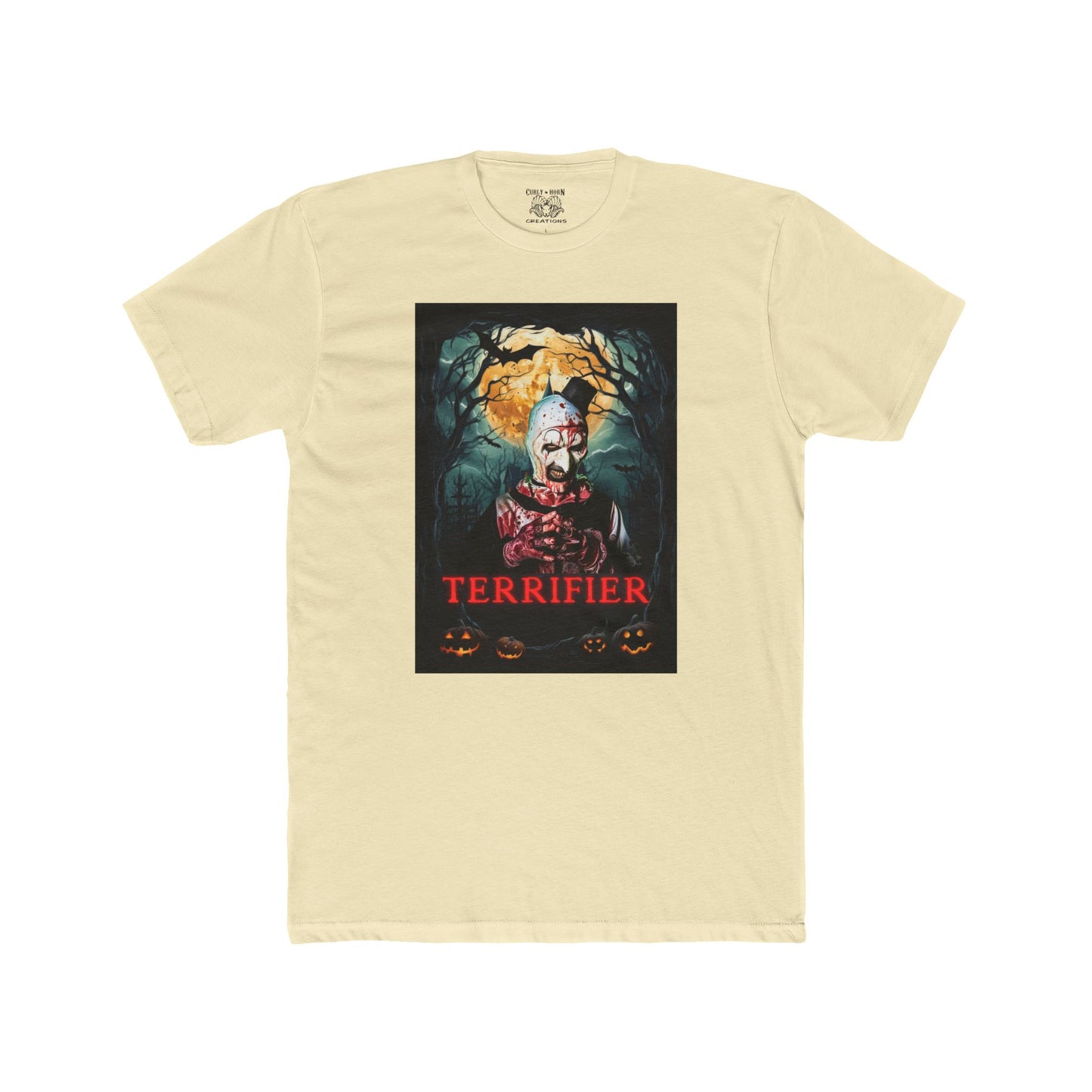 Terrifier Unisex Cotton Crew Tee, Horror Movie T-Shirt, Halloween Apparel, Graphic Tee for Fans, Spooky Gift Idea